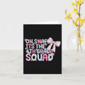 Oh Snap Its The 4th Grade Squad Back To School Gir カード (黄色い花)