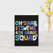 Oh Snap Its The Fourth 4th Grade Squad Back To Sch カード (黄色い花)