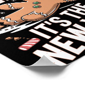 Oh Snap It's The New Year Gingerbread Man Christma ポスター (角)