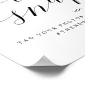 Oh Snap Photo Hashtagソーシャルメディア結婚のサイン ポスター (角)