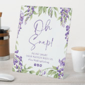Oh Snap Purple Wisteriaフローラスクリプト結婚の 台座サイン (インサイチュ)