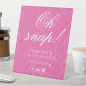 Oh Snap Social Mediaシックモダンズ結婚イベント 台座サイン (インサイチュ)