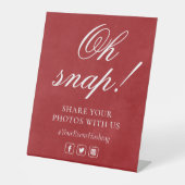 Oh Snap Social Mediaシックモダンズ結婚イベント 台座サイン (正面)