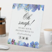 Oh Snap Social Mediaフローラモダンの結婚イベント 台座サイン (インサイチュ)