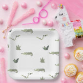 Oh Snap Swamp Crocodile Birthday Party ペーパープレート (パーティー)