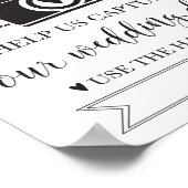 Oh Snap Wedding Hashtag Sign ポスター (角)