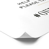 Oh snap winterフローラ結婚のハッシュタグ記号 ポスター (角)