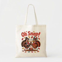 Oh Snap! Wishbone Game Pilgrim Native Turkey Funny トートバッグ