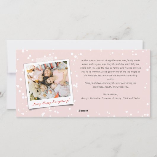 Oh SoすてきシンプルScript モダン Christmas Photo シーズンカード (裏面)