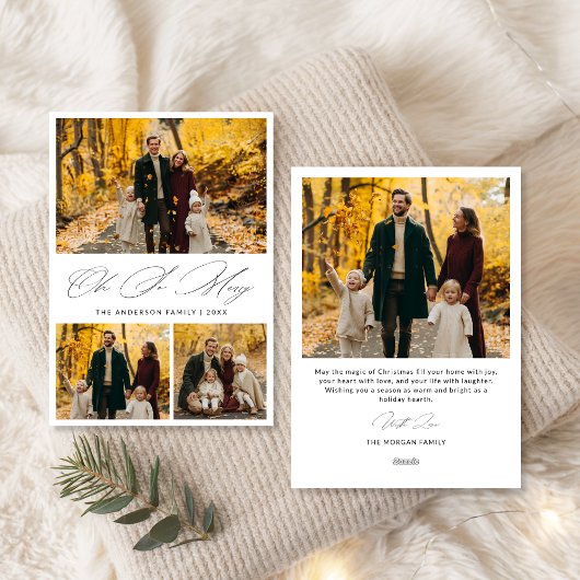 Oh Soスクリプトメリー秋の家族3写真 シーズンカード