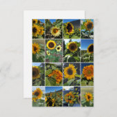 Oh So Many Sunflowers Collage ノートカード (正面/裏面)