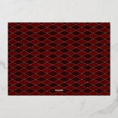 Oh So Merry Christmas Red金ゴールドダイヤモンド写真 箔シーズンカード (裏面)