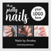Oh So Pretty Nail Artist Script Logo Photo ウィンドウサイン (シート)
