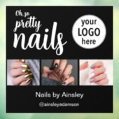 Oh So Pretty Nail Artist Script Logo Photo ウィンドウサイン (シート3)