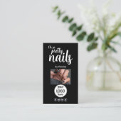 Oh So Pretty Nails ロゴ QRコード ソーシャル 名刺 (スタンド正面)