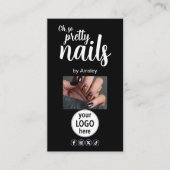 Oh So Pretty Nails Logo QR Code Social 名刺 (正面)