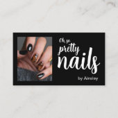 Oh So Pretty Nails Photo QR Code Social Icons 名刺 (正面)