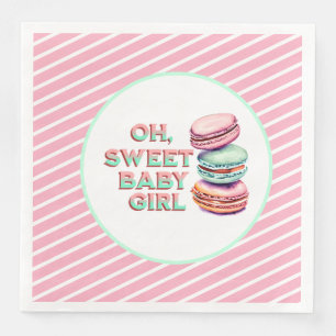 Oh Sweet Baby Girl Macaronをテーマにした赤ちゃんシャワー