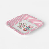 Oh Sweet Baby Girl Macaronをテーマにした赤ちゃんシャワー ペーパープレート (傾斜あり)