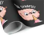Oh Synapse おもしろい Brain Pun Dark BG ラッピングペーパー (ロールコーナー)