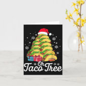 Oh Taco Tree Christmas Cute Xmas Mexican Food Love カード (黄色い花)