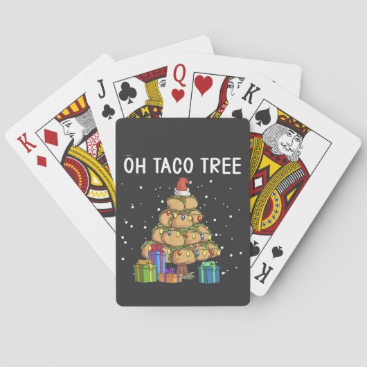 Oh Taco Tree Funny Mexican Food Ugly Christmas トランプ (裏面)