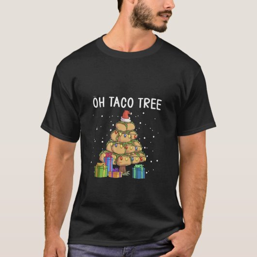 Oh Taco Tree Funny Mexican Food Ugly Christmas Tシャツ (正面)
