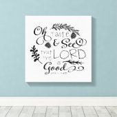 Oh Taste and See Canvas装飾プリント キャンバスプリント (インサイチュ (ウッドフロア))