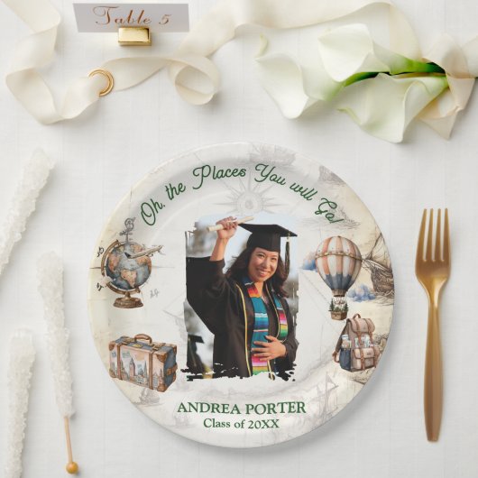 Oh, The Places You Will Go Graduation Party ペーパープレート (ウェディング)