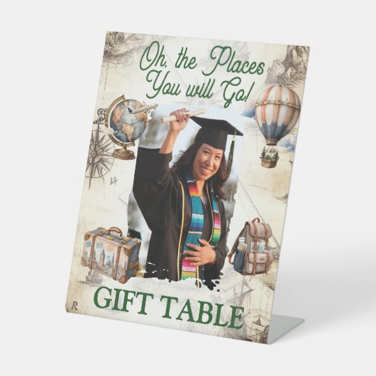 Oh, The Places You Will Go Graduation Party 台座サイン (正面)