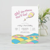 Oh! the Places You'll Go! | 女の子の1歳の誕生日 招待状 (スタンド正面)
