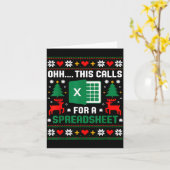 Oh This Calls For A Spreadsheet Christmas Santa Ex カード (黄色い花)
