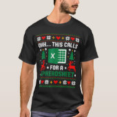 Oh This Calls For A Spreadsheet Christmas Santa Ex Tシャツ (正面)