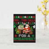 Oh This Calls For A Spreadsheet Christmas Sweater  カード (黄色い花)