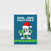 Oh This Calls For A Spreadsheet Excel Christmas Co カード (正面)