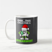 Oh This Calls For A Spreadsheet Excel Christmas Co コーヒーマグカップ (左)