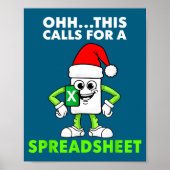 Oh This Calls For A Spreadsheet Excel Christmas Co ポスター (正面)