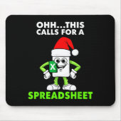 Oh This Calls For A Spreadsheet Excel Christmas Co マウスパッド (正面)