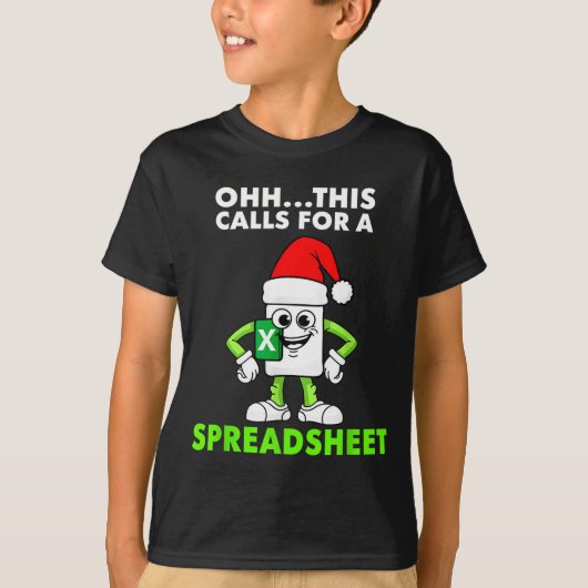 Oh This Calls For A Spreadsheet Excel Christmas Co Tシャツ (正面)