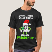 Oh This Calls For A Spreadsheet Excel Christmas Co Tシャツ (正面)
