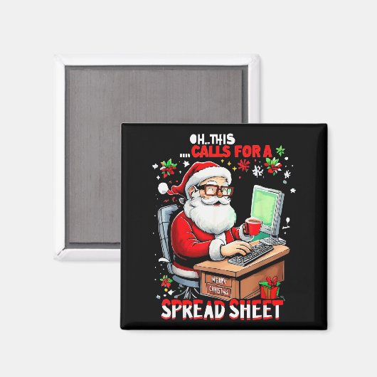 Oh This Calls For A Spreadsheet, Funny Excel Chris マグネット (正面/裏面)