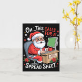 Oh This Calls For A Spreadsheet Santa Excel Funny  カード (黄色い花)