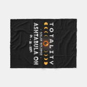 Oh Total 太陽の Eclipse 2024 フリースブランケット (正面(横))