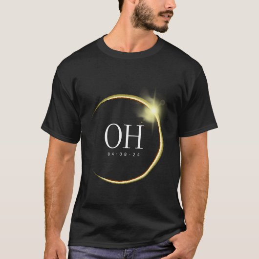 Oh Total 太陽の Eclipse 2024 Tシャツ (正面)