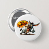 "Oh Well Donkey" Thumbs Up Button 缶バッジ (正面&裏面)
