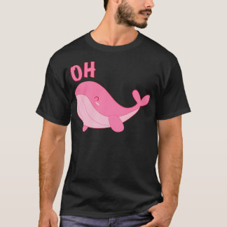 Oh Whale pink 1 Tシャツ