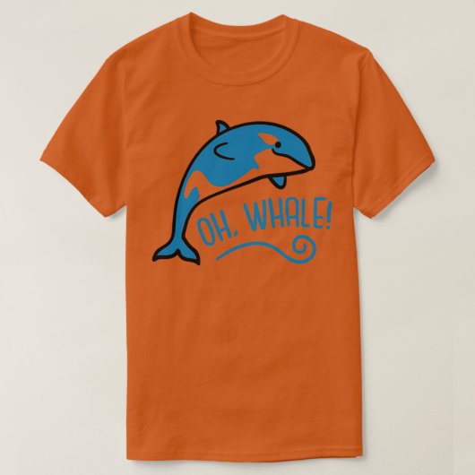 oh whale pun tシャツ (デザイン正面)