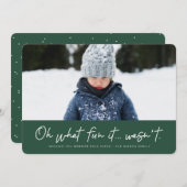 Oh whatおもしろいおもしろい2021ホリデーフォトカード シーズンカード (正面/裏面)