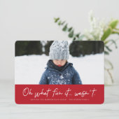 Oh whatおもしろいおもしろい2021ホリデーフォトカード シーズンカード (スタンド正面)