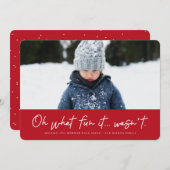 Oh whatおもしろいおもしろい2021ホリデーフォトカード シーズンカード (正面/裏面)